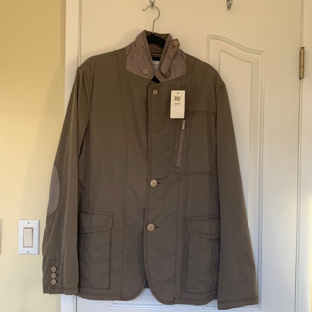 Armani Collezioni solid dark grey jacket size 46